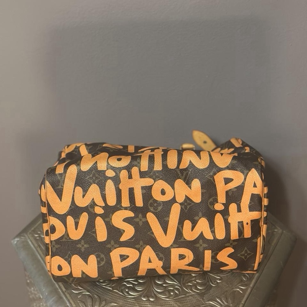 LV Speedy 30 Bag Sprouse Graffiti Brown Orange Y2K kidcore edgy handbag JAPAN 🇯🇵 - Picture 5 of 17